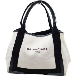 (L3) Authentic Balenciaga Hand Bag White Canvas Luxury Vintage Designer Handbag